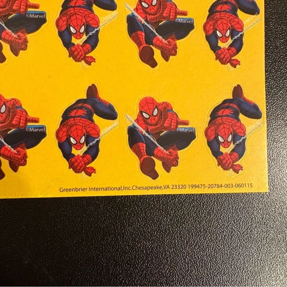 1 Sheet of Marvel Spider-Man Stickers - 20 Stickers On The Sheet